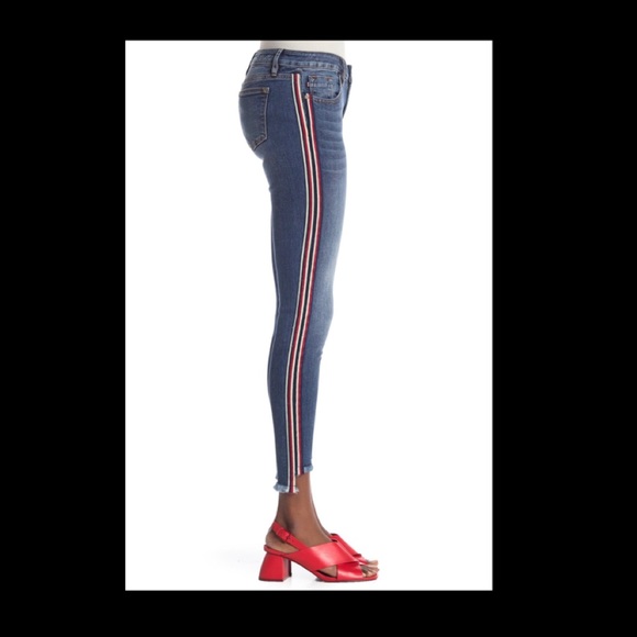 Vigoss Skinny Side Stripe Raw Hem 32
